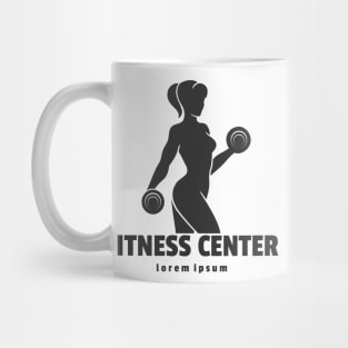 Training Woman Fitness Center Emblem Mug